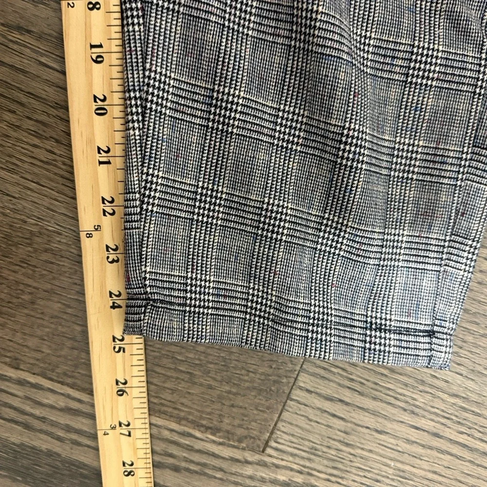 Banks Journal Men's Slim Tapered Crop Downtown Check Pant 36 Grey Plaid New